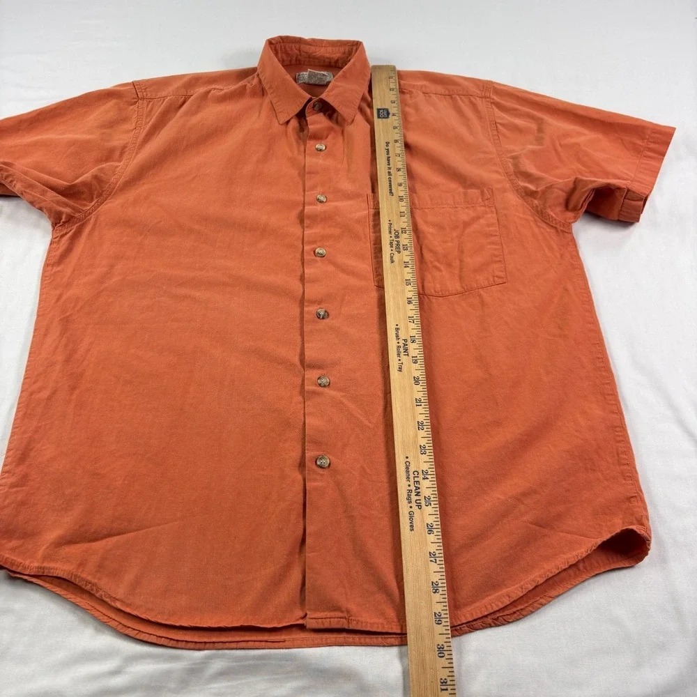 Vintage Banana Republic Safari Shirt‎ Mens Medium Orange Button Up Travel Camp